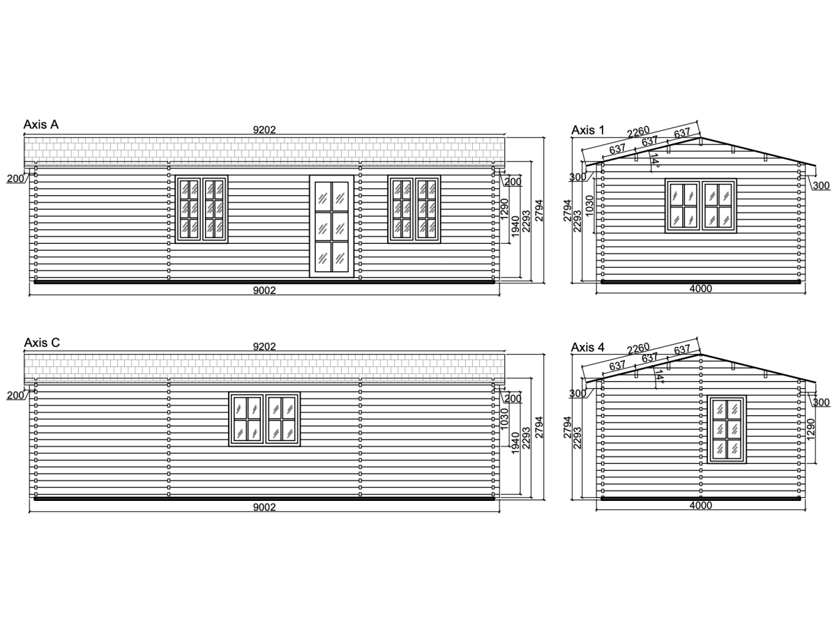 Casa de madera "ALBA   , 36 m2 "