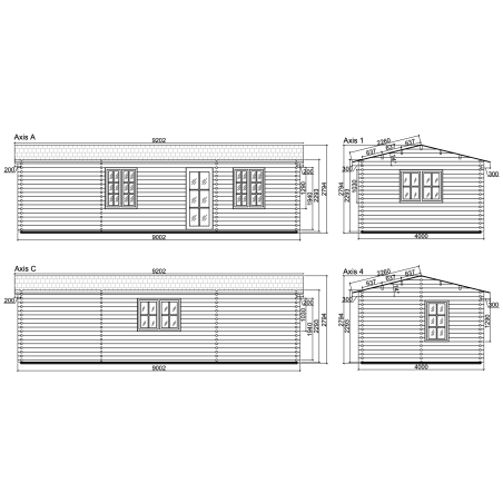 Casa de madera "ALBA   , 36 m2 "