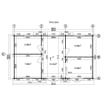 Casa de madera "AMANDA , 45 m2 " - 44-50-44 mm