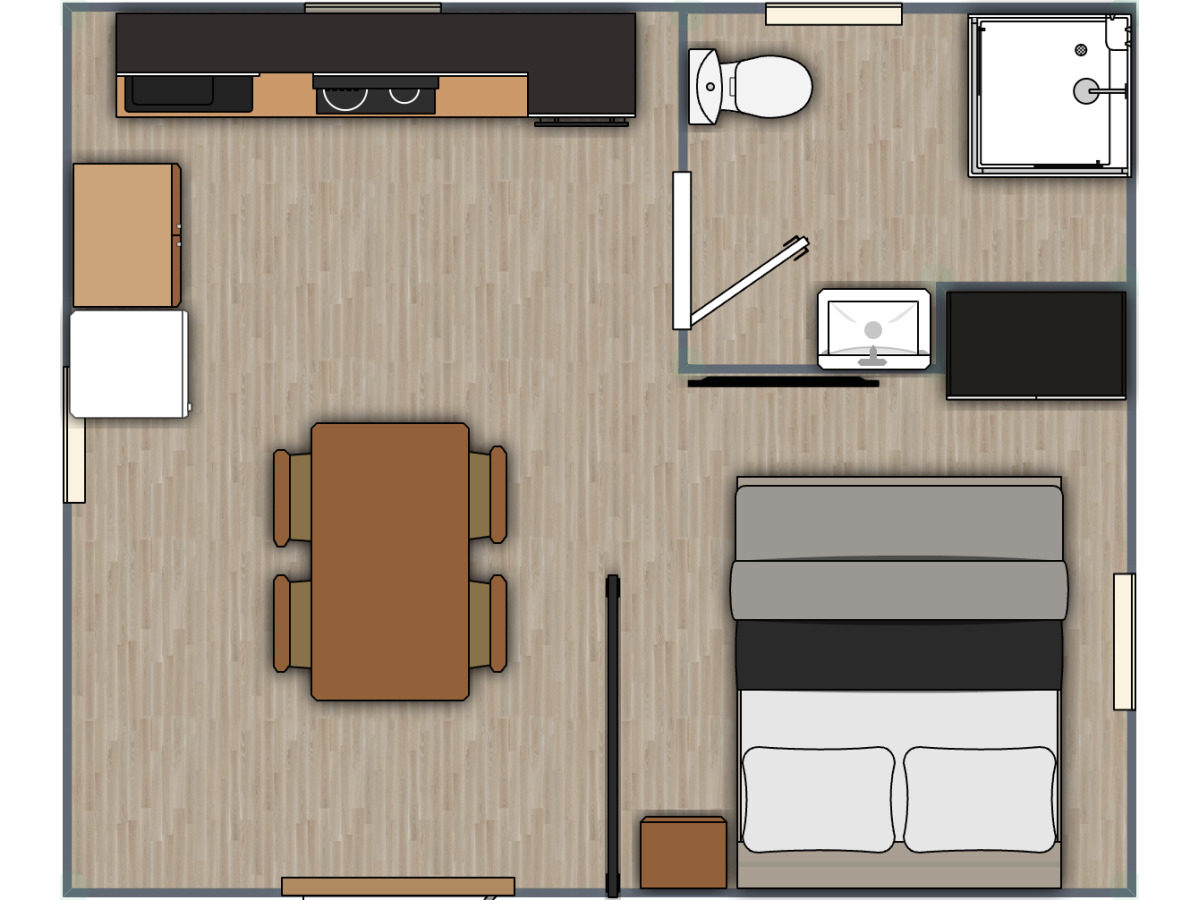 Casa de madera de doble pared DUNA  30 m², 44-50-44 mm