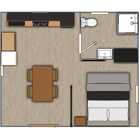 Casa de madera de doble pared DUNA  30 m², 44-50-44 mm