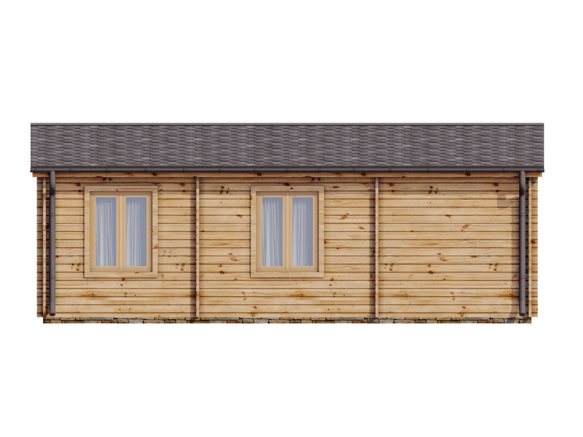 Casa de madera de doble pared "GABRIELA , 40 m2 " - 44-50-44  mm