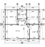 Casa de madera "IVETA , 42 m2 " - 70 mm