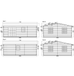 Casa de madera "IVETA , 42 m2 " - 44mm