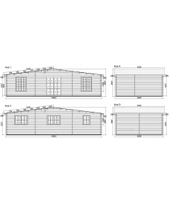 Casa de madera "PAMELA , 50 m2", 44-50-44 mm