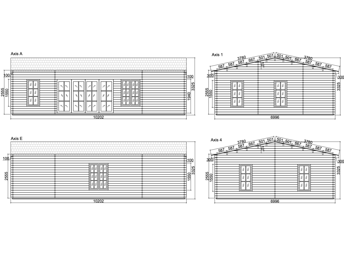 ANCONA WOOD 72  m2  - 45-50-44 mm