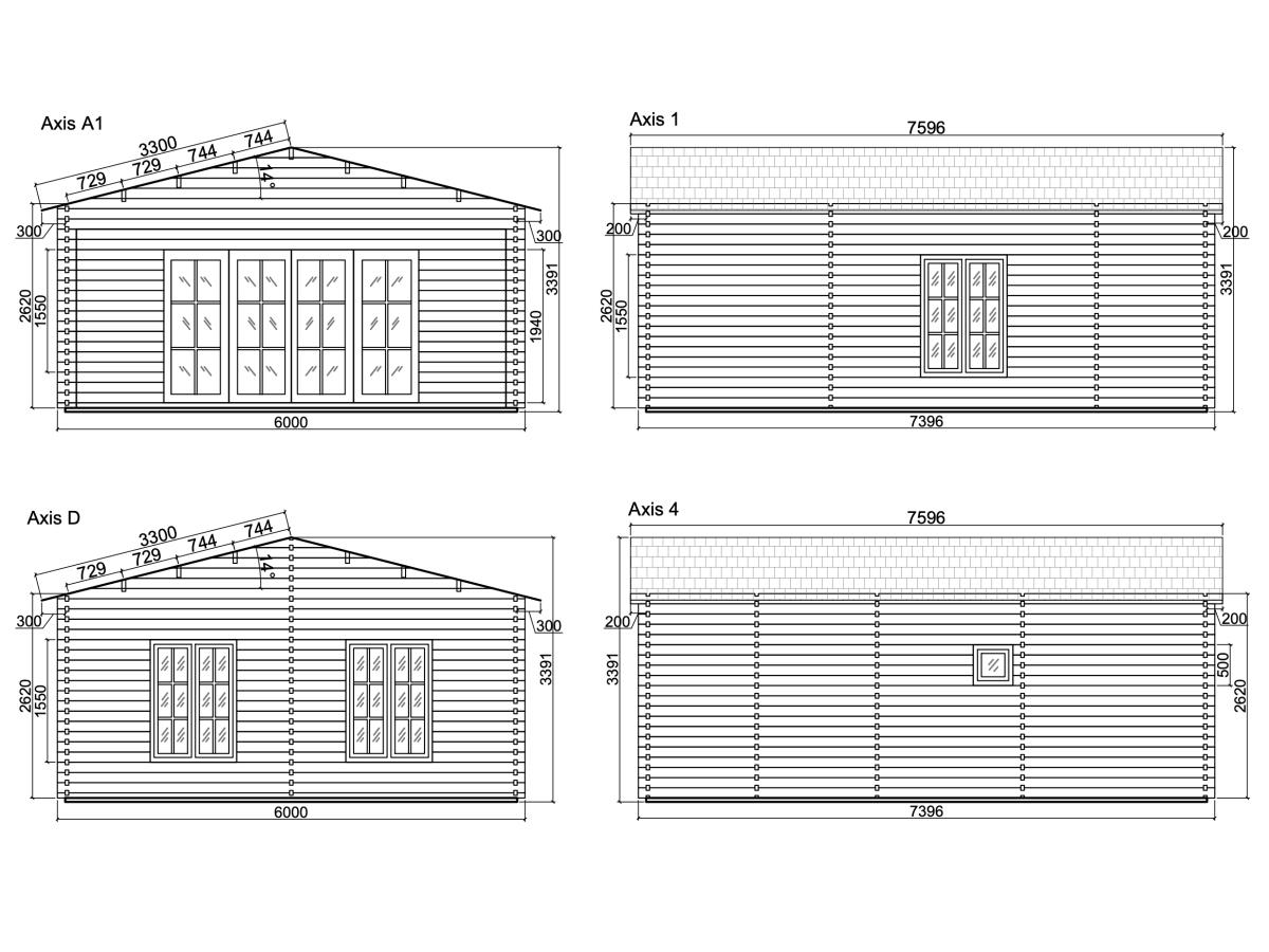 Casa de madera "FAENZA WOOD, 44 m2 "