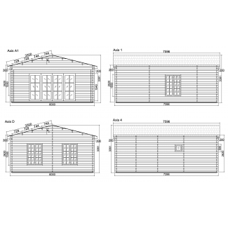 Casa de madera "FAENZA WOOD, 44 m2 "