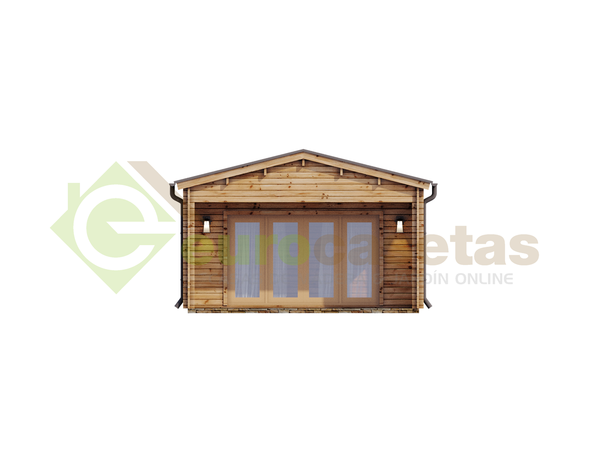 Casa de madera "LUGANO WOOD , 52 m2 " - 70 mm