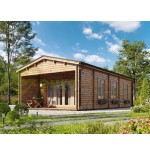 Casa de madera "LUGANO WOOD , 57 m2 " - 44-50-44 mm