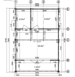 Casa de madera de dos plantas  "MODENA WOOD 55 m2 " - 70 mm