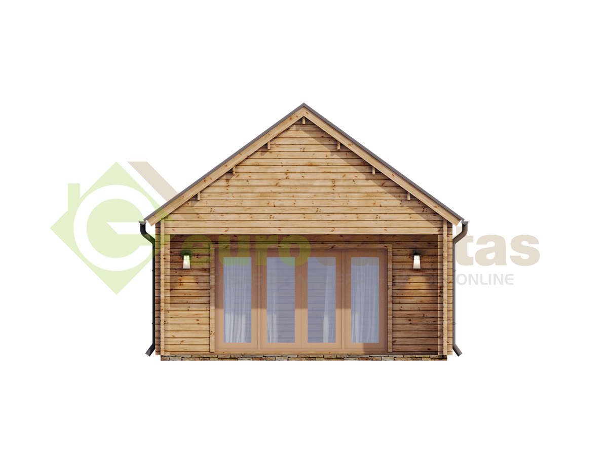 Casa de madera de dos plantas  "MODENA WOOD 55 m2 " - 70 mm