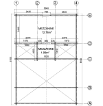 Casa de madera de dos plantas  "MODENA WOOD 55 m2 " - 44-50-44 mm