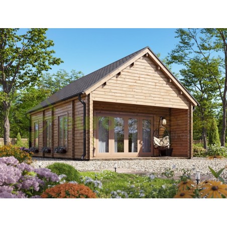Casa de madera de dos plantas  "MODENA WOOD 55 m2 " - 44-50-44 mm