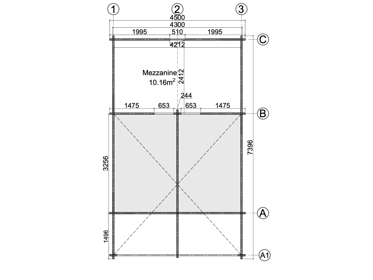 Casa de madera (altillo) NOGARA WOOD 40 m²  , 70 mm