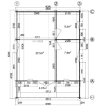 Casa de madera  PADIA WOOD  48 m2 , 70 mm