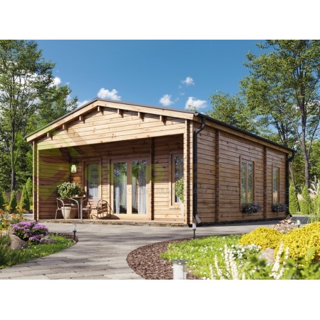 Casa de madera  PADIA WOOD  48 m2 , 70 mm