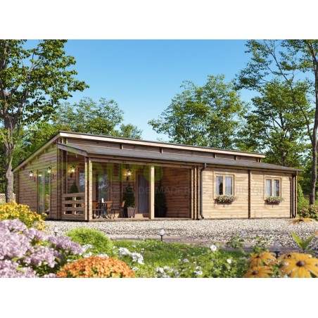 Casa de madera   "IBERICA CTE  , 93 m2" - 44 -140 -44 mm