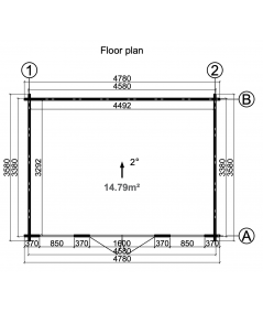 CASETA DE JARDIN "BRET 14,8 m2 "