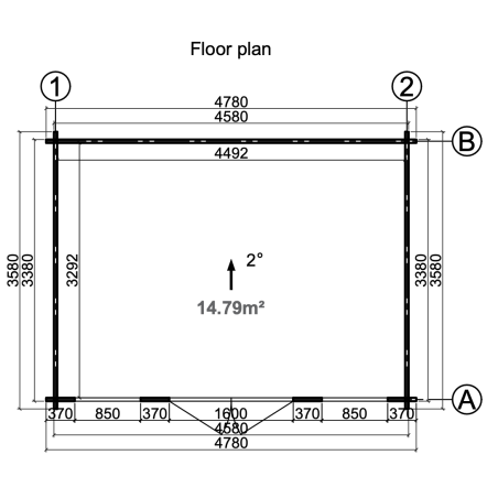 CASETA DE JARDIN "BRET 14,8 m2 "