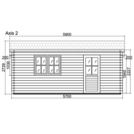 Caseta de madera "IRENE 19 m2 "