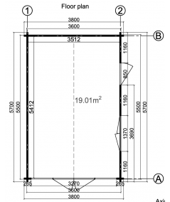 Caseta  de madera  "IRENE 19 m2 "