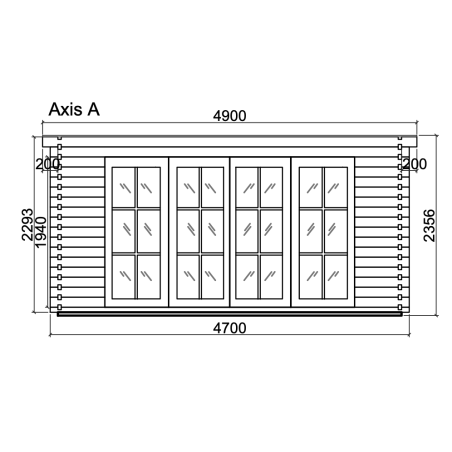 Caseta de madera LEA 14,2 m2
