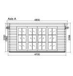 Caseta de madera LEA 14,2 m2