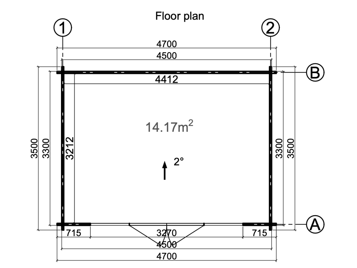 Caseta de madera LEA 14,2 m2