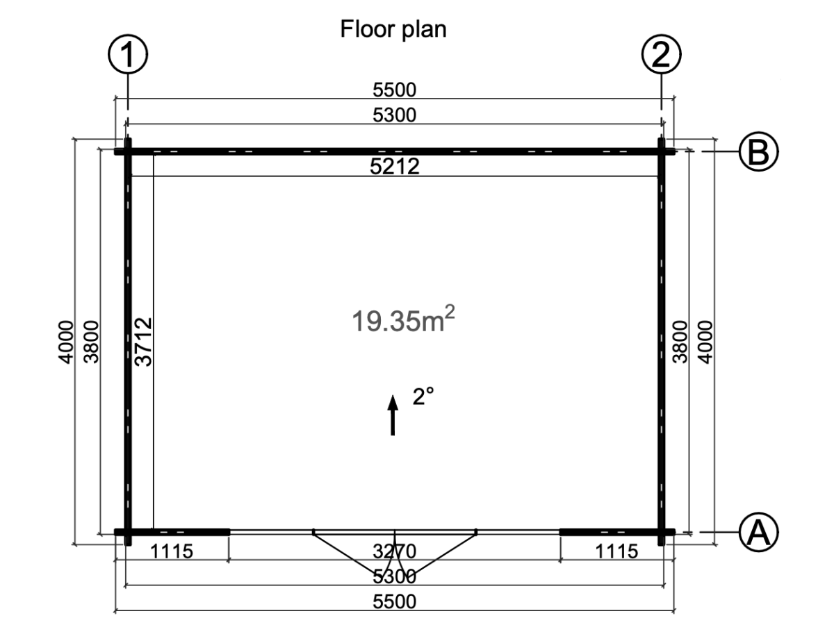 Caseta de madera LEA 19,4 m2