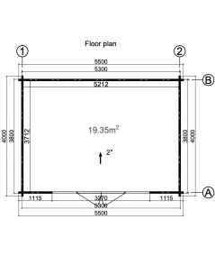 Caseta de madera LEA 19,4 m2