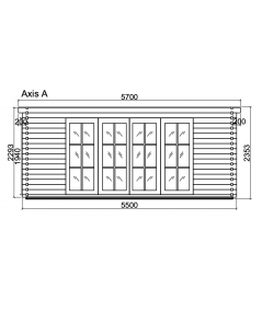 Caseta de madera LEA 19,4 m2