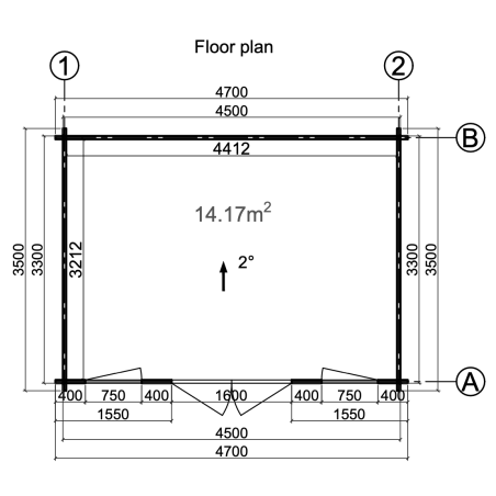 Caseta de jardín  "LISA 14,2 m2 "