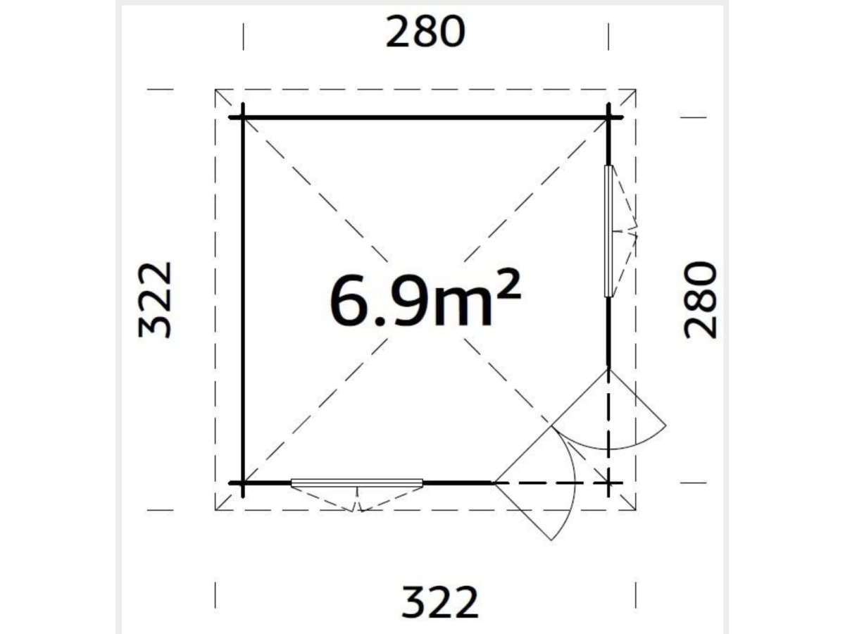 Caseta de jardín Cenador  MELANIE 6,9 m2