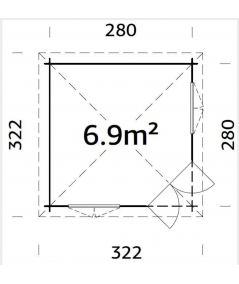 Caseta de jardín Cenador  MELANIE 6,9 m2