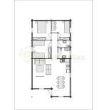 Maisons en bois / Majorque Twinskin 44-50-44 mm
