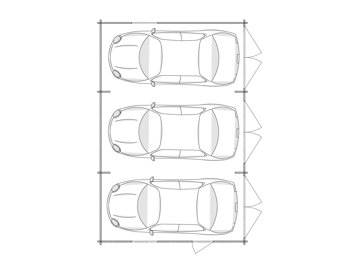 Garages / Trio 9x6 - 44mm