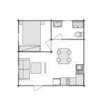 Casas de madeira / Julia 6x6, 70 mm