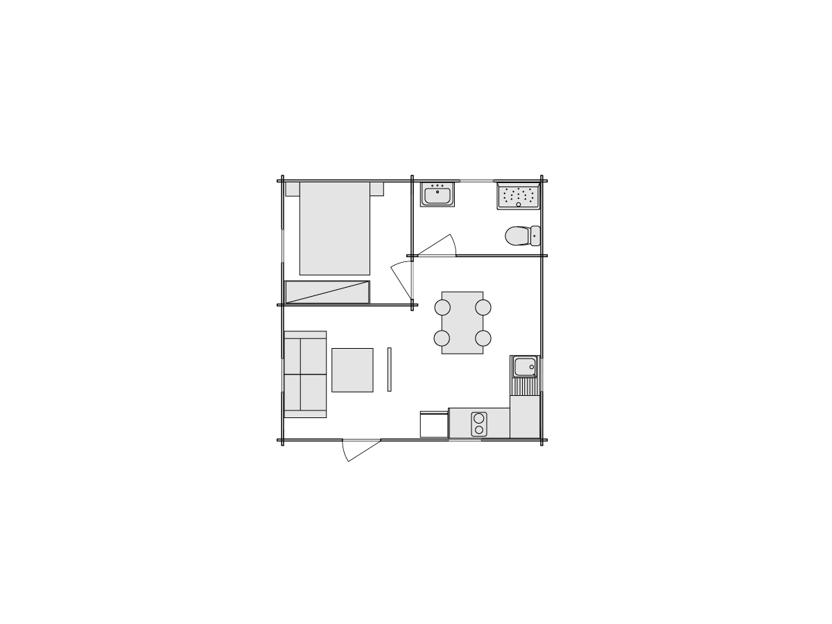 Wooden houses / Julia 6x6, 44 mm