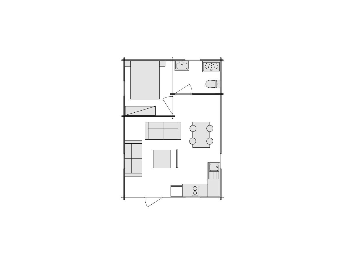 Casas de madeira / Julia 5x7, 44 mm