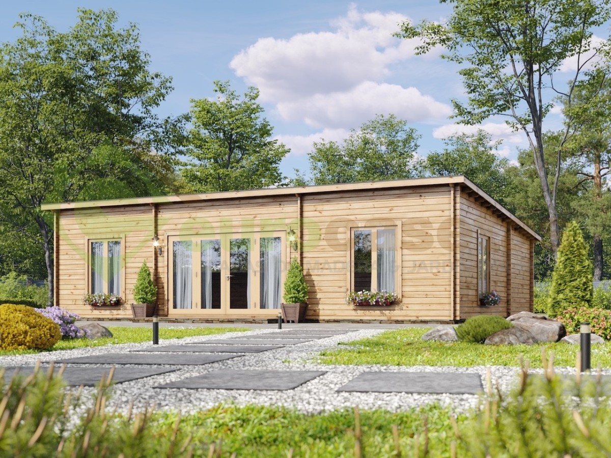 Casa de madera RIBERA 87,3 m2 - 44 mm
