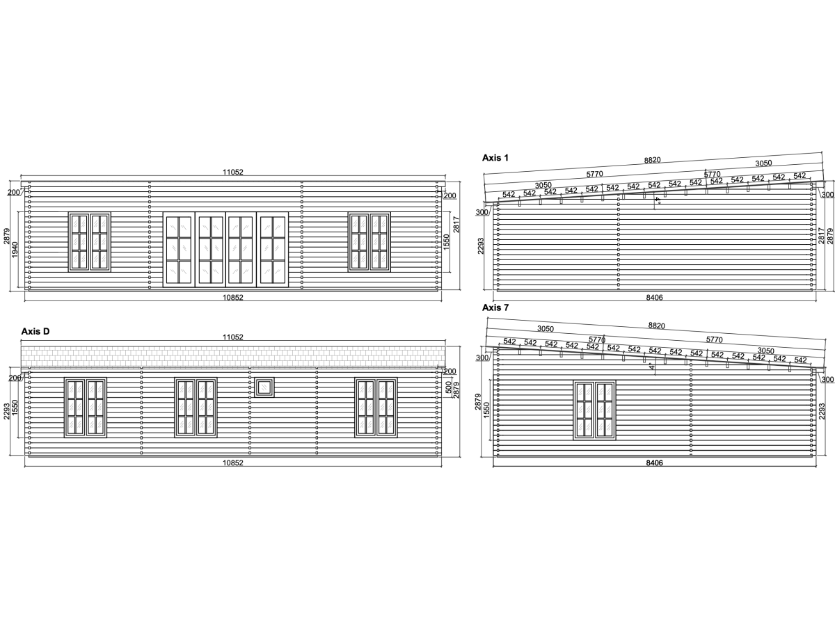 Casa de madera RIBERA 87,3 m2 - 44 mm