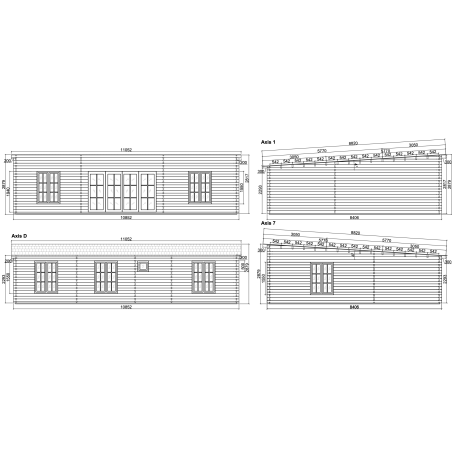 Casa de madera RIBERA 87,3 m2 - 44 mm