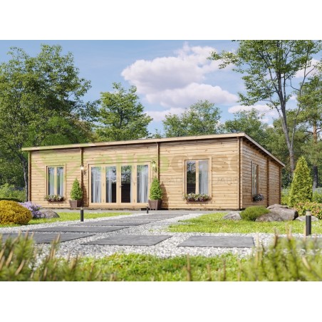 Casa de madera RIBERA 87,3 m2 - 44 mm