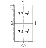 Wooden storage / Dan 14.7 m2
