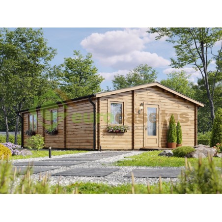 CASA DE MADERA  "ALMERIA B , 53 m2 " - 70 mm