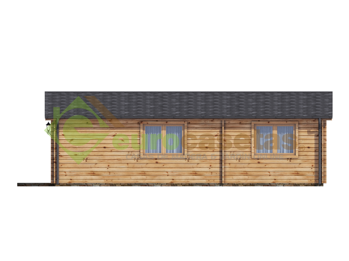Casa de madera "ALMERIA B TWINSKIN, 53 m2 " en doble pared - 44 -50-44 mm