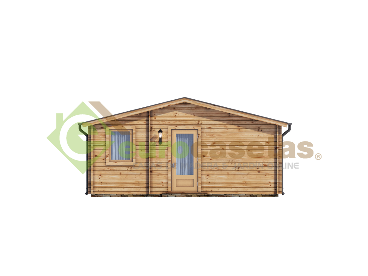 Casa de madera "ALMERIA B TWINSKIN, 53 m2 " en doble pared - 44 -50-44 mm