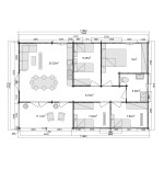 Casa de madera "IBERICA , 93,5 m2" - 70 mm