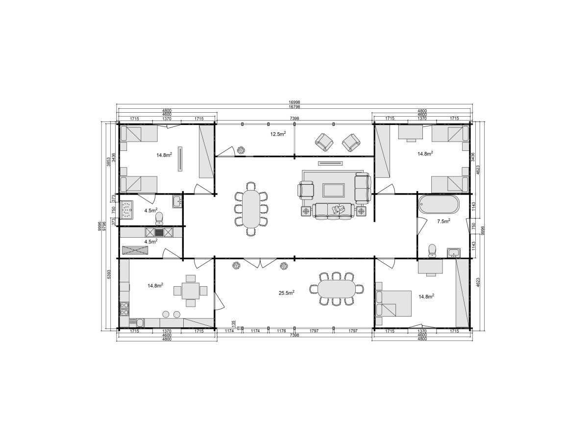 Casas de madeira / Bruno 70 mm